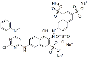 CAS 登录号：75559-05-6， 7-[(2E)-2-[6-[[4-氯-6-(甲基-苯基氨基)-1,3,5-三嗪-2-基]氨基]-1-氧代-3-磺酸萘-2-亚基]肼基]萘-1,3,6-三磺酸铵三钠