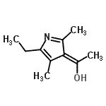 CAS 登录号：755693-98-2， (1E)-1-(5-乙基-2,4-二甲基-3H-吡咯-3-亚基)乙醇