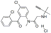 CAS#: 75615-93-9, N-[4-Chloro-2-(2-Chlorobenzoyl)Phenyl]-N-Methyl-2-(2-Methylbut-3-Yn-2-Ylamino)Acetamide Hydrochloride