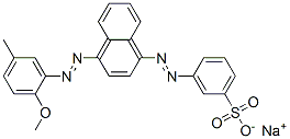 CAS#: 75627-17-7, Sodium 3-[[4-[(2-Methoxy-5-Methylphenyl)Azo]-1-Naphthyl]Azo]Benzenesulphonate