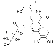 CAS#: 75751-89-2, N,N'-Bis(2,3-Dihydroxypropyl)-2,4,6-Triiodo-5-[(3,4,5,6-Tetrahydroxy-2-Oxohexanoyl)Amino]Benzene-1,3-Dicarboxamide