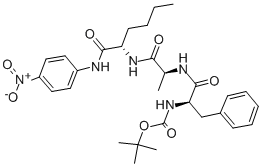 CAS 登录号：75935-65-8， N-叔丁氧羰基-D-苯丙氨酰-丙氨酰-正亮氨酰对硝基苯胺