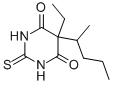 CAS 登录号:76-75-5, 5-乙基二氢-5-(1-甲基丁基)-2-硫代-4,6(1H,5H)-嘧啶二酮