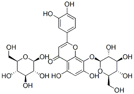 CAS 登录号：76135-83-6， 2-(3,4-二羟基苯基)-5-羟基-7,8-二[[(2S,3R,4S,5S,6R)-3,4,5-三羟基-6-(羟基甲基)四氢吡喃-2-基]氧基]苯并吡喃-4-酮