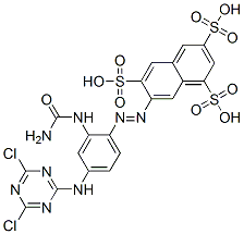 CAS 登录号：76213-76-8， 7-[2-(氨基甲酰氨基)-4-[(4,6-二氯-1,3,5-三嗪-2-基)氨基]苯基]偶氮萘-1,3,6-三磺酸