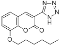 CAS 登录号：76239-32-2， 8-己氧基-3-(2H-四唑-5-基)苯并吡喃-2-酮
