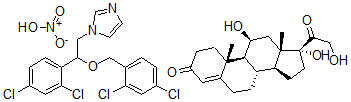 CAS#: 76391-78-1, (11beta)-11,17,21-Trihydroxy-Pregn-4-ene-3,20-dione mixt. with 1-(2-(2,4-dichlorophenyl)-2-((2,4-dichlorophenyl)methoxy)ethyl)-1H-imidazole mononitrate