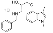CAS 登录号：76410-34-9， 1-(苄基氨基)-3-(1,2,3-三甲基吲哚-4-基)氧基丙-2-醇盐酸盐