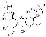 CAS 登录号：76418-42-3， N-[(2S,3R,4R,5S,6R)-4,5-二羟基-2-[(2R,3S,4R,5R,6R)-4-羟基-2-(羟基甲基)-6-甲氧基-5-[(2,2,2-三氟乙酰基)氨基]四氢吡喃-3-基]氧基-6-(羟基甲基)四氢吡喃-3-基]-2,2,2-三氟乙酰胺