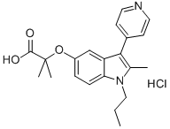 CAS#: 76460-37-2, 2-Methyl-2-(2-Methyl-1-Propyl-3-Pyridin-4-Ylindol-5-Yl)Oxypropanoic Acid Hydrochloride