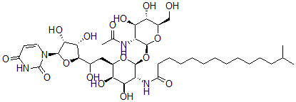 CAS#: 76544-50-8, N-[(2S,3R,4R,5R,6R)-2-[(2S,3R,4R,5S,6R)-3-Acetamido-4,5-Dihydroxy-6-(Hydroxymethyl)Oxan-2-Yl]Oxy-6-[2-[(2R,3S,4R,5R)-5-(2,4-Dioxopyrimidin-1-Yl)-3,4-Dihydroxyoxolan-2-Yl]-2-Hydroxyethyl]-4,5-Dihydroxyoxan-3-Yl]-13-Methyltetradecanamide