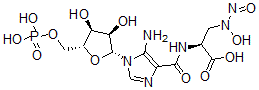CAS 登录号：76573-09-6， (2S)-2-[[5-氨基-1-[(2R,3R,4S,5R)-3,4-二羟基-5-(膦酰氧基甲基)四氢呋喃-2-基]咪唑-4-羰基]氨基]-3-(羟基-亚硝基氨基)丙酸