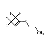 CAS 登录号：766547-34-6， 3,3,4,4-四氟-1-(丙基硫基)环丁烯