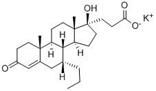 CAS 登录号：76676-34-1， (7A,17A)-17-羟基-3-氧代-7-丙基孕甾-4-烯-21-羧酸钾