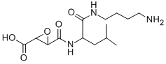 CAS 登录号：76739-51-0， (2S,3S)-3-[[(2S)-1-(4-氨基丁基氨基)-4-甲基-1-氧代-戊烷-2-基]氨基甲酰]环氧乙烷-2-羧酸