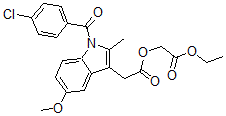 CAS 登录号：76812-43-6， 吲哚美辛乙氧羰基甲基酯