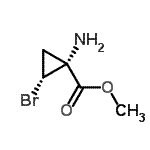 CAS 登录号：768336-55-6， 甲基(1R,2R)-1-氨基-2-溴环丙烷羧酸酯
