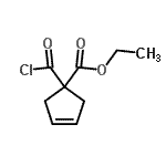 CAS#: 76910-09-3, Ethyl 1-(chlorocarbonyl)-3-cyclopentene-1-carboxylate