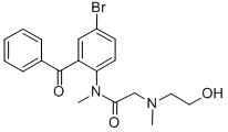 CAS 登录号：76938-22-2， N-[2-(苯甲酰基)-4-溴苯基]-2-(2-羟基乙基-甲基氨基)-N-甲基乙酰胺