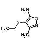 CAS 登录号：77036-92-1， 4-(乙硫基)-3-甲基-1,2-恶唑-5-胺