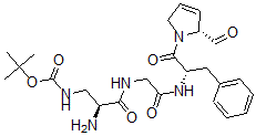 CAS 登录号：77100-18-6， N-[(2S)-2-氨基-3-[[2-[[(2S)-1-[(2R)-2-甲酰基-2,5-二氢吡咯-1-基]-1-氧代-3-苯基丙烷-2-基]氨基]-2-氧代乙基]氨基]-3-氧代丙基]氨基甲酸叔丁基酯