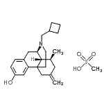 CAS#: 77287-90-2, (8beta)-17-(Cyclobutylmethyl)-8-methyl-6-methylenemorphinan-3-ol methanesulfonate (1:1)