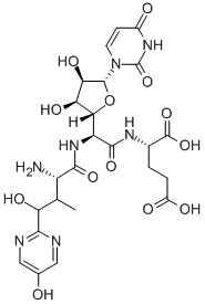CAS#: 77368-59-3, 2-[[2-[[2-Amino-4-Hydroxy-4-(5-Hydroxypyridin-2-Yl)-3-Methylbutanoyl]Amino]-2-[5-(2,4-Dioxopyrimidin-1-Yl)-3,4-Dihydroxyoxolan-2-Yl]Acetyl]Amino]Pentanedioic Acid