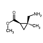 CAS 登录号：773816-23-2， 甲基(1R,2S)-2-(氨基甲基)-2-甲基环丙烷羧酸酯