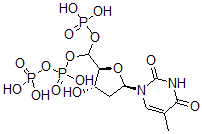 CAS#: 77423-48-4, [[(2S,3S,5R)-3-Hydroxy-5-(5-Methyl-2,4-Dioxopyrimidin-1-Yl)Oxolan-2-Yl]-Phosphonooxymethyl] Phosphono Hydrogen Phosphate