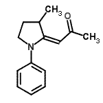 CAS 登录号：775317-96-9， (1E)-1-(3-甲基-1-苯基-2-吡咯烷基亚基)丙酮