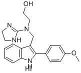 CAS#: 77587-84-9, 2-Hydroxyethyl-Imidazolidin-2-Ylidene-[[2-(4-Methoxyphenyl)-1H-Indol-3-Yl]Methyl]Azanium Iodide