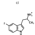 CAS 登录号：776-56-7， 1-(5-氟-1H-吲哚-3-基)-2-丙氯化铵