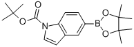CAS 登录号：777061-36-6， 1-叔丁氧羰基吲哚-5-硼酸频哪醇酯