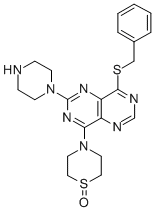 CAS 登录号：77749-76-9， 4-[4-(苯基甲硫基)-6-哌嗪-1-基嘧啶并[6,5-e]嘧啶-8-基]-1,4-噻嗪烷1-氧化物
