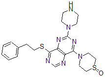 CAS 登录号：77749-81-6， 4-[4-(2-苯基乙硫基)-6-哌嗪-1-基嘧啶并[6,5-e]嘧啶-8-基]-1,4-噻嗪烷1-氧化物