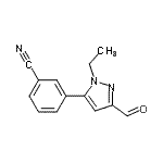CAS 登录号：777952-87-1， 3-(1-乙基-3-甲酰基-1H-吡唑-5-基)苯甲腈