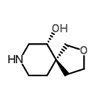 CAS 登录号：778567-44-5， (5R,6R)-2-氧杂-8-氮杂螺[4.5]癸烷-6-醇
