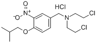 CAS 登录号：77905-55-6， 二(2-氯乙基)-[[4-(2-甲基丙氧基)-3-硝基苯基]甲基]氯化铵