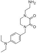 CAS 登录号：77916-94-0， 1-(2-氨基乙基)-4-[(4-二乙基氨基苯基)甲基]哌嗪-2,3-二酮