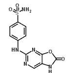 CAS#: 77997-18-3, 4-[(2-Oxo-1,2-dihydro[1,3]oxazolo[5,4-d]pyrimidin-5-yl)amino]benzenesulfonamide