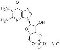 CAS 登录号：78033-42-8， 1-氨基-鸟苷环-3',5'-(氢磷酸酯)