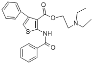 CAS#: 78033-93-9, 2-Diethylaminoethyl 2-(Benzoylamino)-4-Phenylthiophene-3-Carboxylate