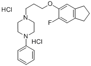 CAS 登录号：78114-74-6， 1-[3-[(6-氟-2,3-二氢-1H-茚-5-基)氧基]丙基]-4-苯基哌嗪二盐酸盐