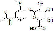 CAS 登录号：78180-86-6， (2S,3S,4S,5R,6S)-6-(4-乙酰氨基-2-甲硫基苯氧基)-3,4,5-三羟基四氢吡喃-2-羧酸