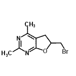 CAS 登录号：78304-56-0， 6-(溴甲基)-2,4-二甲基-5,6-二氢呋喃并[2,3-d]嘧啶