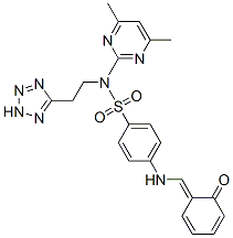 CAS#: 78311-80-5, N-(4,6-Dimethylpyrimidin-2-Yl)-4-[[(Z)-(6-Oxo-1-Cyclohexa-2,4-Dienylidene)Methyl]Amino]-N-[2-(2H-Tetrazol-5-Yl)Ethyl]Benzenesulfonamide