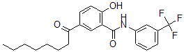 CAS 登录号：78417-90-0， 2-羟基-5-辛酰-N-[3-(三氟甲基)苯基]苯甲酰胺