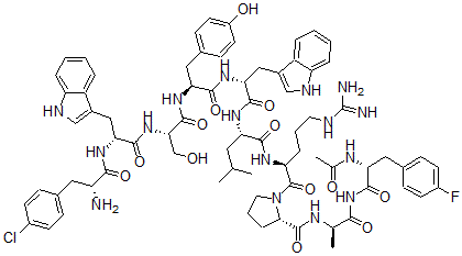 CAS 登录号：78493-49-9， N-乙酰基-4-氟-D-苯丙氨酰-4-氯-D-苯丙氨酰-D-色氨酰-L-丝氨酰-L-酪氨酰-D-色氨酰-L-亮氨酰-L-精氨酰-L-脯氨酰-D-丙氨酰胺