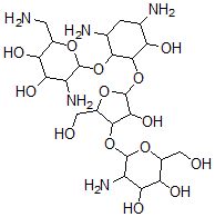 CAS 登录号：78524-73-9， 5-氨基-2-(氨基甲基)-6-[4,6-二氨基-2-[4-[3-氨基-4,5-二羟基-6-(羟基甲基)四氢吡喃-2-基]氧基-3-羟基-5-(羟基甲基)四氢呋喃-2-基]氧基-3-羟基环己基]氧基四氢吡喃-3,4-二醇