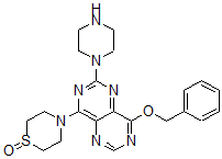 CAS#: 78535-05-4, 4-[4-(Phenylmethoxy)-6-Piperazin-1-Ylpyrimido[6,5-e]Pyrimidin-8-Yl]-1,4-Thiazinane 1-Oxide